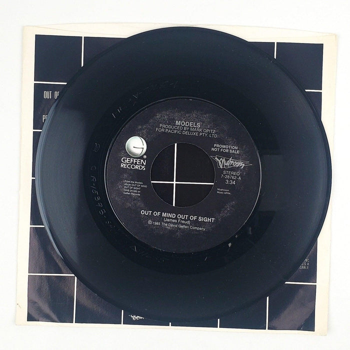 Models Out Of Mind Out Of Sight Record 45 RPM Single 7-28762 Geffen 1986 4