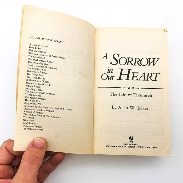 A Sorrow In Our Heart SC Allan W. Eckert 1992 Life of Tecumseh American Indian 6