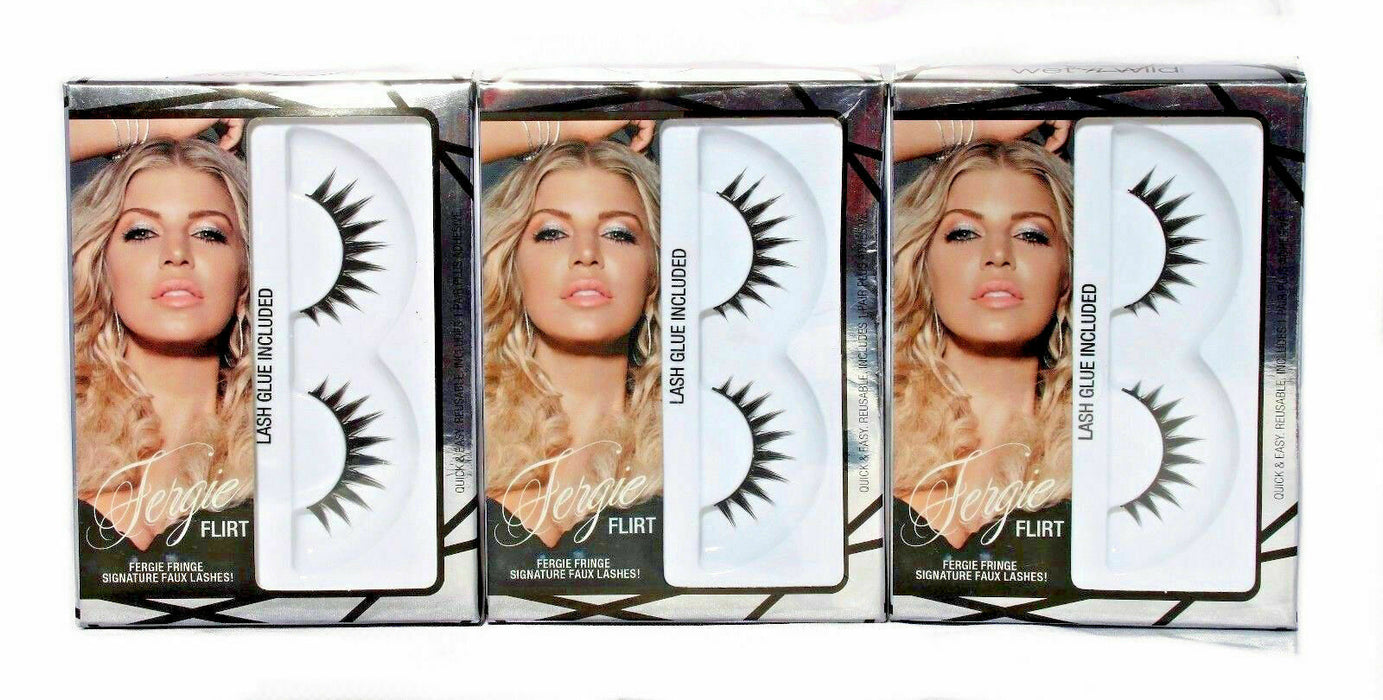 Wet n Wild Fergie Fringe Signature Faux Eye Lashes FLIRT (3 Flirt Sets)