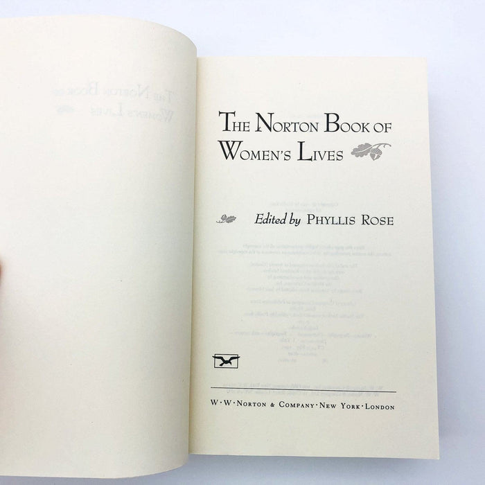 Women's Lives Hardcover Phyllis Rose 1993 Women Biography Dictionaries 20th Cent 6