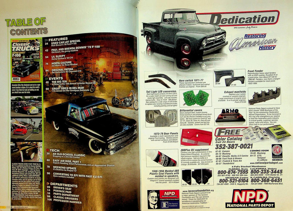 Classic Trucks Magazine September 2011 Vol 21 # 9 Super Sweet F-100