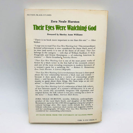 Zora Neale Hurston Book Their Eyes Were Watching God Paperback 1978 50th Anniver 2