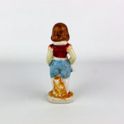 Occupied Japan Colonial Victorian Boy w/ Horn & Gold Accents 5 Inches 3