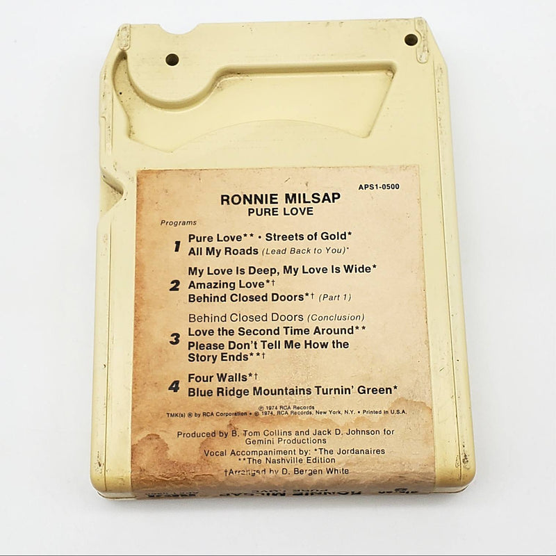 Ronnie Milsap Pure Love 8-Track Tape Album RCA 1974 APS1-0500