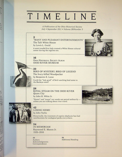 Timeline Ohio Historical Magazine July/Sept 2011 Vol 28 No 3 Taft White House 2