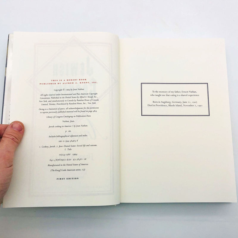 Jewish Cooking In America Hardcover Joan Nathan 1994 1st Edition Cookbook Recipe 8