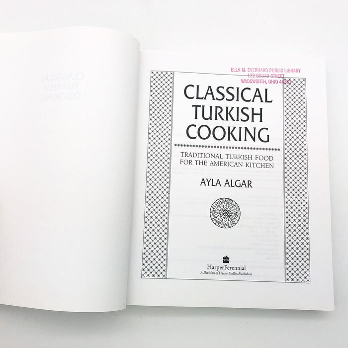 Classical Turkish Cooking Paperback Ayla Algar 1991 Cookbook Recipes 1st Edition 6