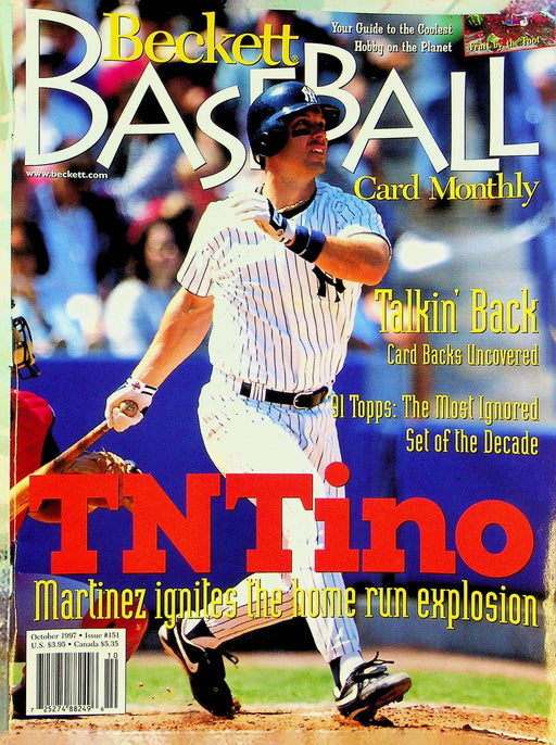 Beckett Baseball Magazine Oct 1997 # 151 Tino Martinez Barry Bonds Mark McGire 1