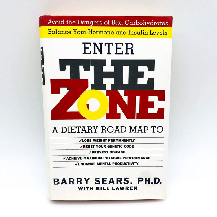 Enter The Zone Hardcover Barry Sears PHD 1995 Nutrition Health Calories Dieting 1