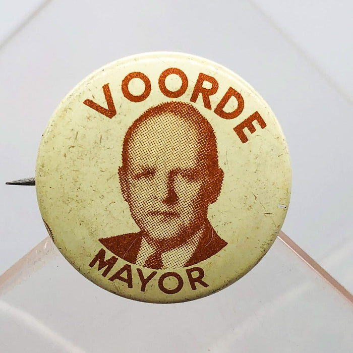 Voorde for Mayor Button Pin .75" South Bend Indiana Political Campaign Edward 12