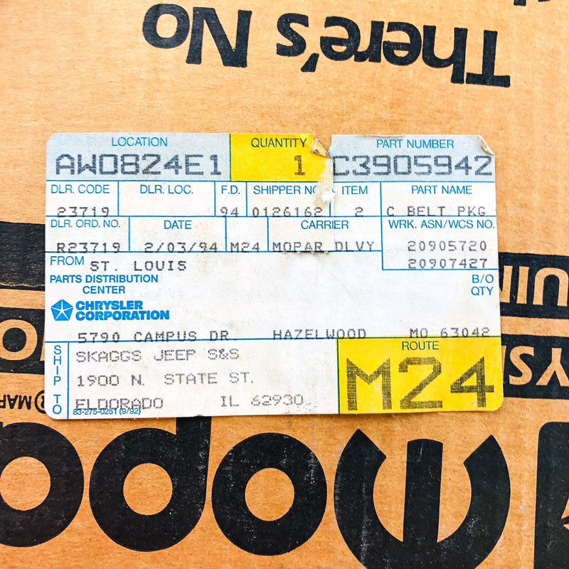 Mitsubishi MD199418 Camshaft Timing Belt Mopar C3905942 Genuine OEM New NOS