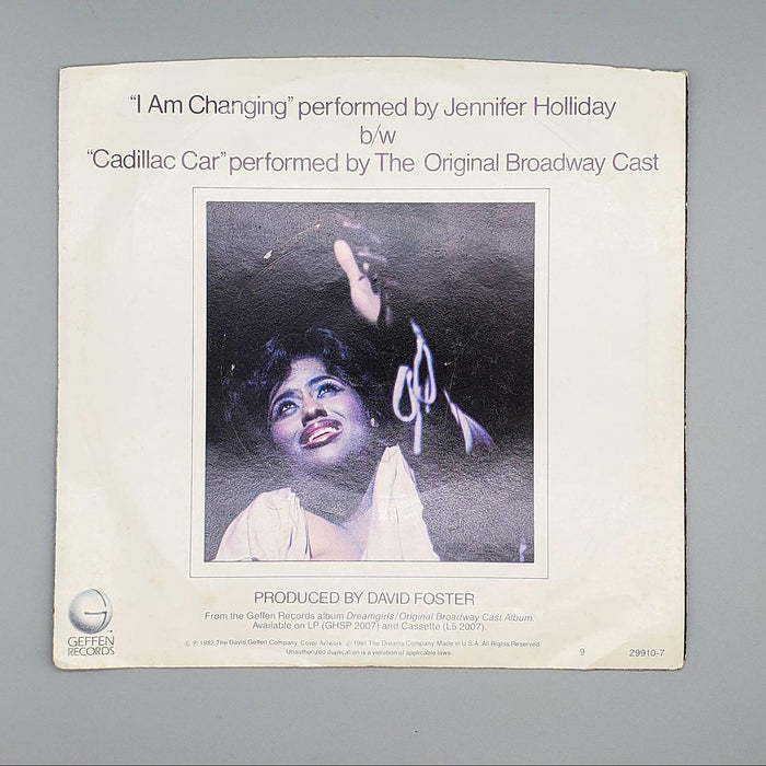 Jennifer Holliday I Am Changing / Cadillac Car Single Record Geffen 1982 2