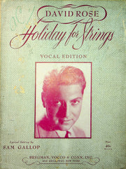 David Rose Sheet Music Holiday For Strings 1943 Sam Gallop Vocal Piano Love Song 1