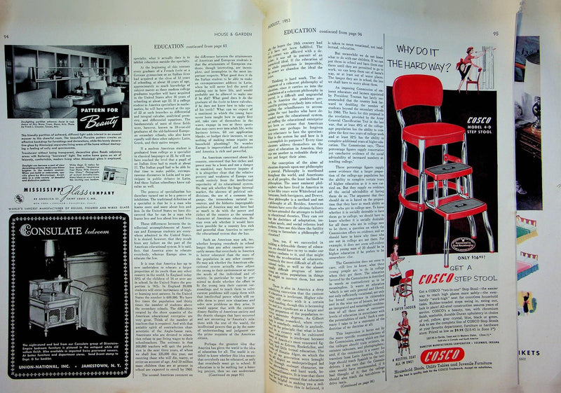 House and Garden Magazine August 1953 Watermelon Look House Decorating Kitchen 7