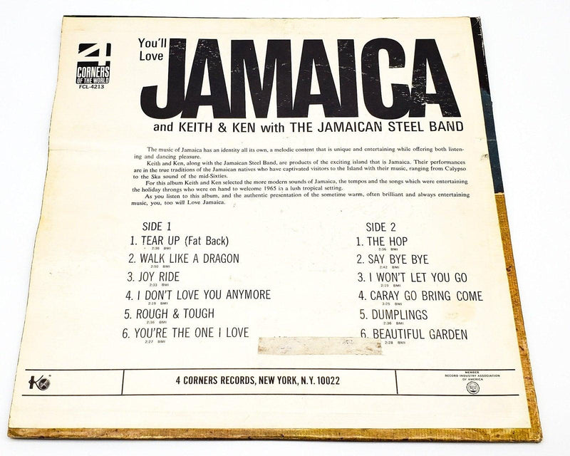 Keith & Ken You'll Love Jamaica 33 RPM LP Record 4 Corners Of The World 1965 2