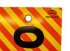 Beaed: Open Sign Tag - Striped Orange & Yellow Plastic, 4" x 7" - Lot of 5 | NEW 3