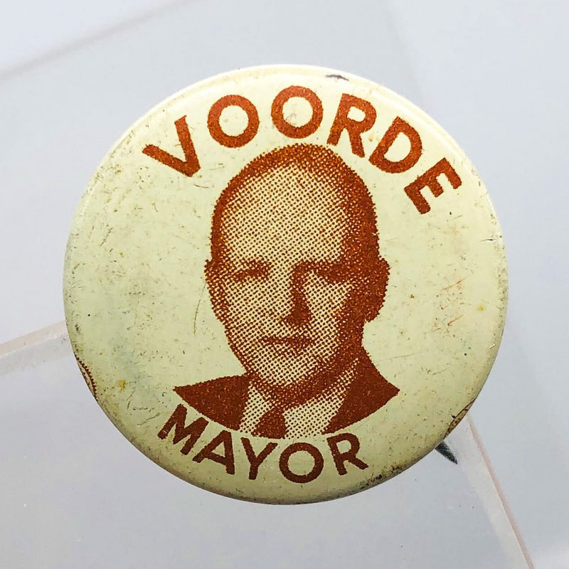 Voorde for Mayor Button Pin .75" South Bend Indiana Political Campaign Edward 13