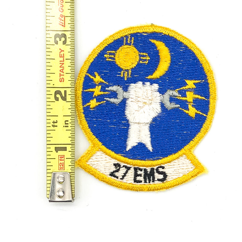 US Air Force Patch 27th Equipment Maintenance Squadron EMS Wrench Vintage Sew On 3