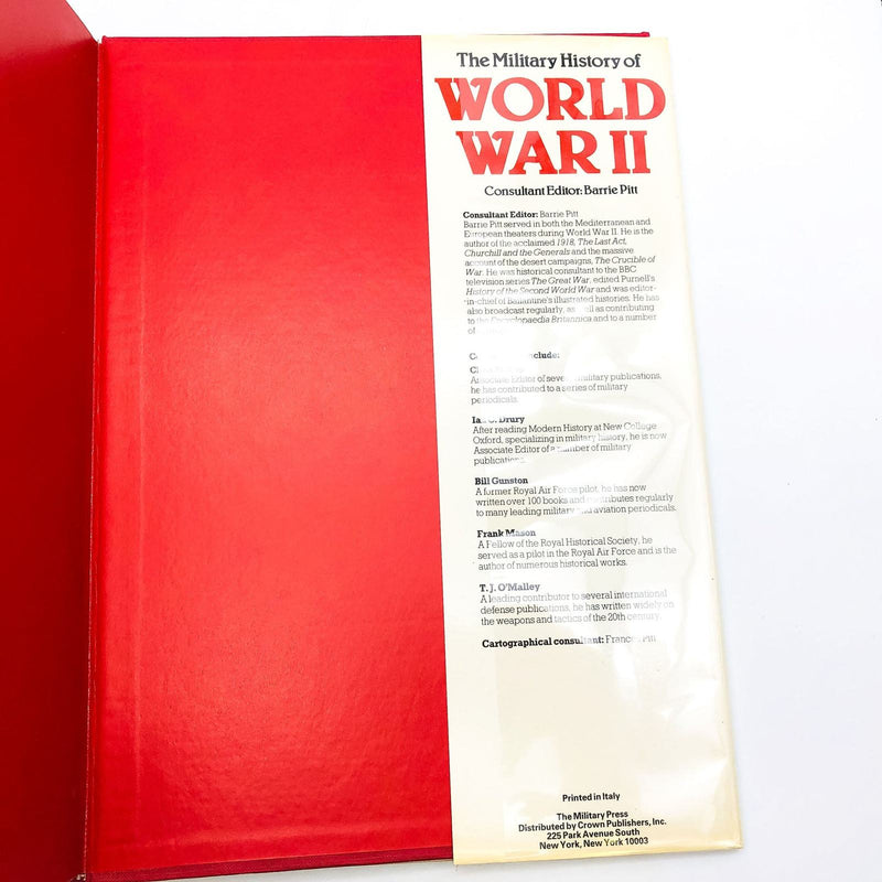 The Military History Of World War 2 Hardcover Barrie Pitt 1988 WW2 Color Maps 3