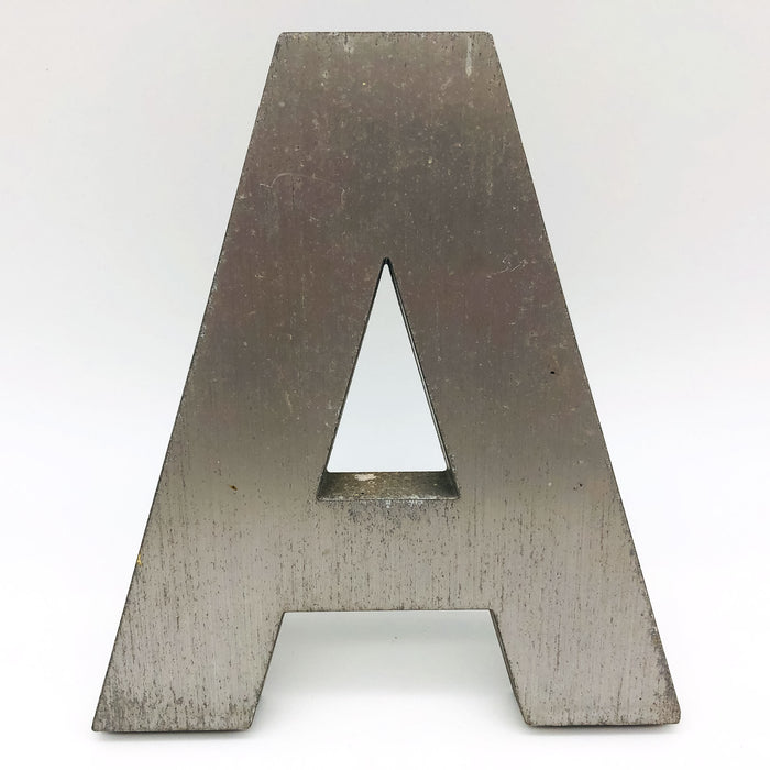 Cast Aluminum Letter A 8" Sign Gemini Inc Brushed Architectural Salvage Vintage