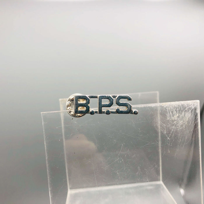 Military Collar Insignia Pinback Pin BPS B. P. S. Abbreviation Initials Device 1 7