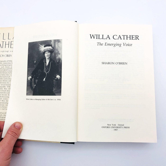 Willa Cather Emerging Voice Hardcover Sharon O'Brien 1987 Feminist Author 7