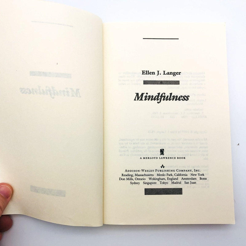 Mindfulness Paperback Ellen J Langer 1989 Attention Consciousness Beliefs Action 8