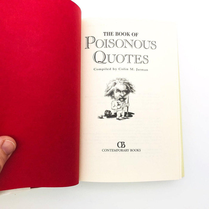 The Book Of Poisonous Quotes Hardcover Colin M Jarman 1993 Quotations English 7