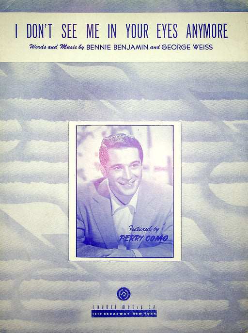 Vintage Sheet Music I Don't See Me In Your Eyes Anymore Perry Como 1949 G Weiss 1