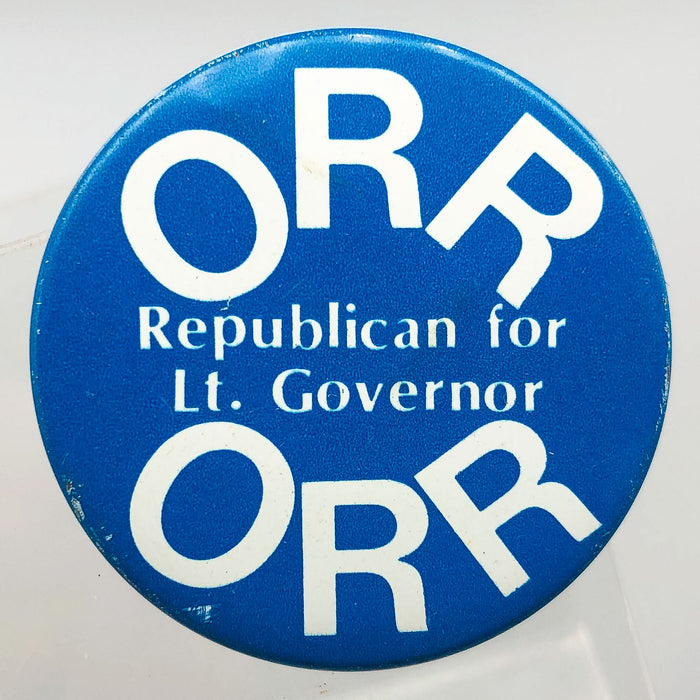 Orr Republican Lt. Governor Button Pin 1.5" Indiana Politician Rob Campaign Blue