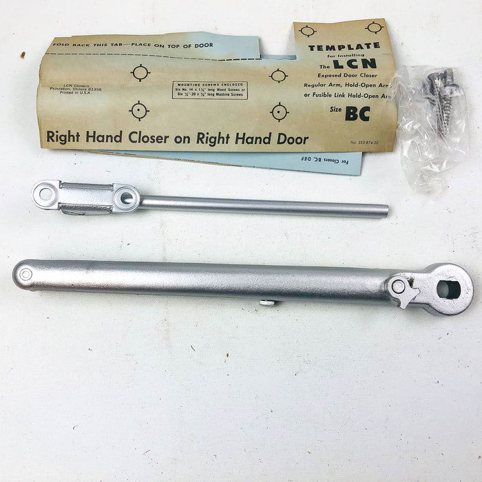 LCN Size B C Potbelly Closer Arm REG NH ALUM Regular Non-Handed Aluminum