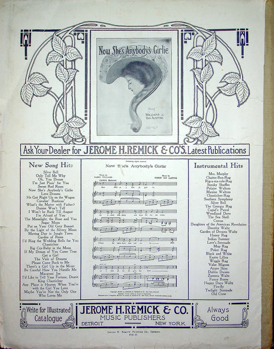 Sheet Music The Garden Of Roses Johann Schmid J E Dempsey 1909 Vocal Duet 3