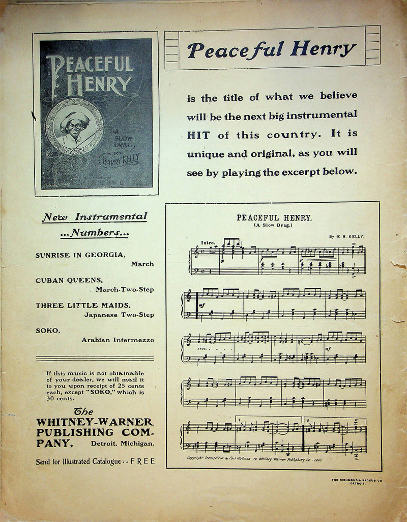 Hiawatha Sheet Music Neil Moret 1901 Piano Song A Summer Idyl 5