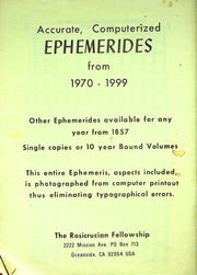 Simplified Scientific Ephemeris Computer Calculated Daily Aspects, Lon & Lat 4
