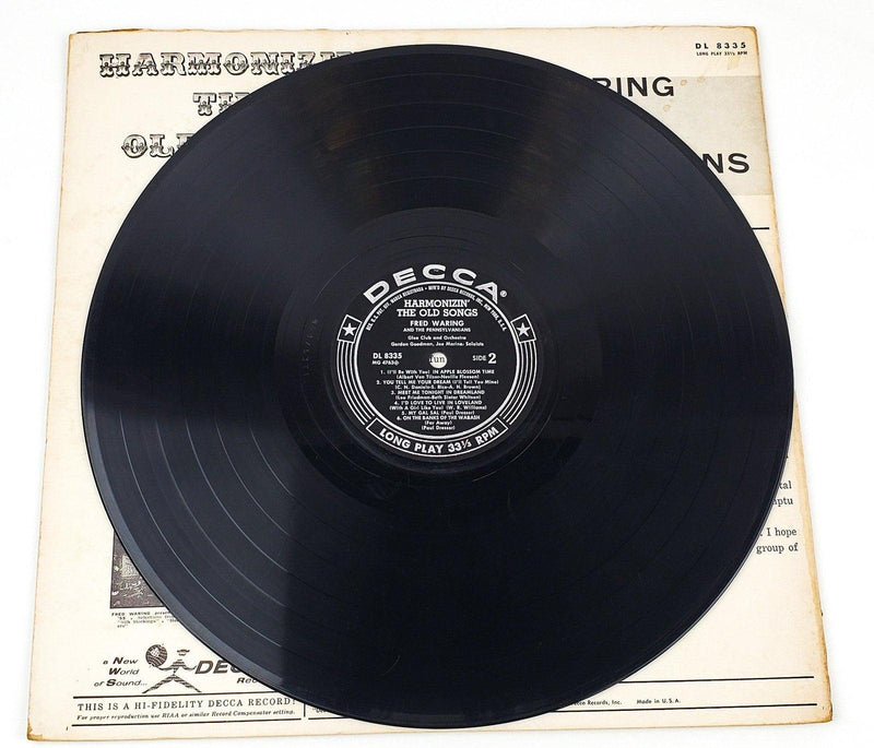 Fred Waring Harmonizin' The Old Songs Record LP DL 8335 Decca 4