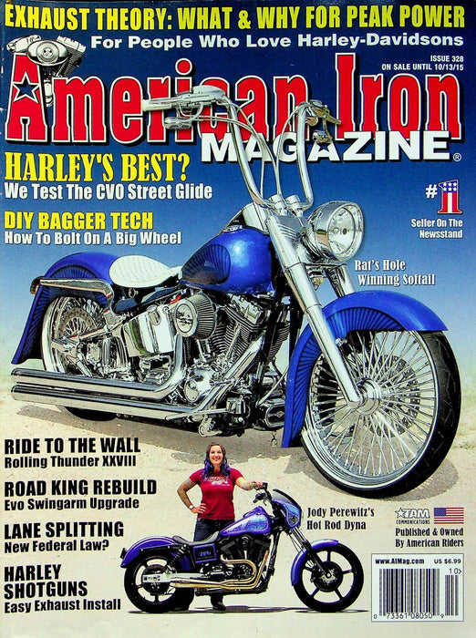 American Iron Motorcycle Magazine Oct # 328 2015 Road King Rebuild Evo Swingarm