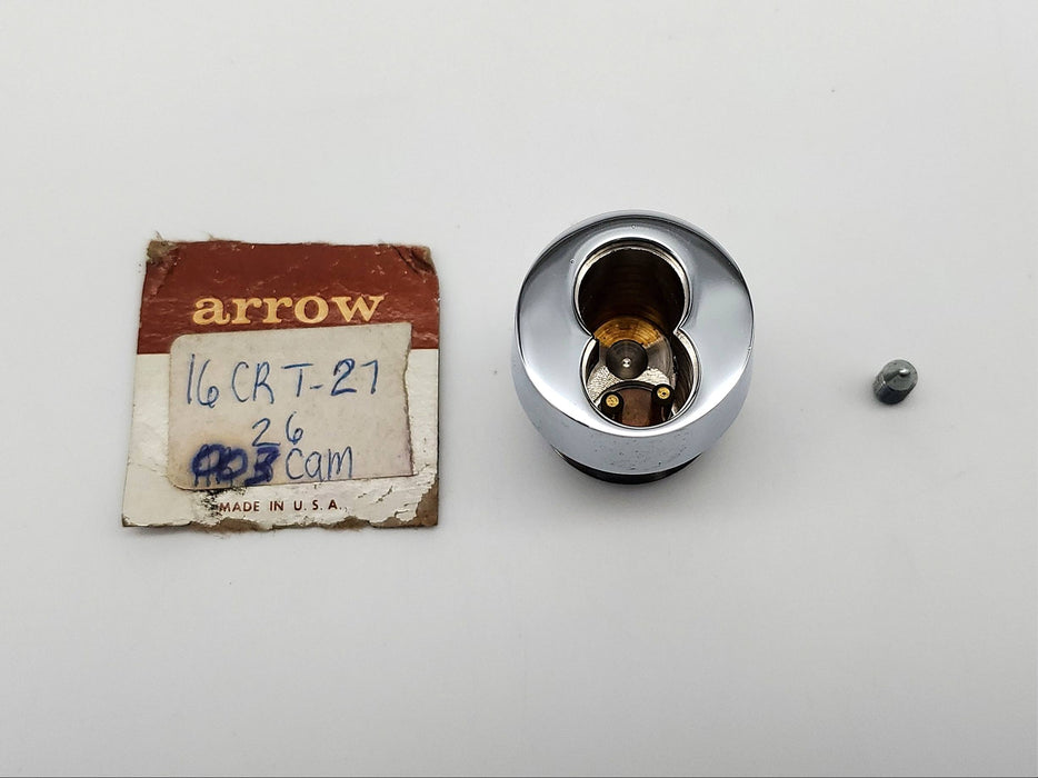 Arrow Mortise Cylinder SFIC Housing 1-1/4" 16 CRT-27 Tapered Chrome 003 Cam NOS 5