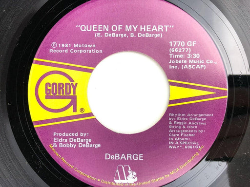 DeBarge 45 RPM 7" Single Rhythm of the Night / Queen of My Heart Gordy 1985 1