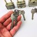 3ct Vintage No 510 Master Lock Padlock Adjustable Shackle 2-1/4" NOS Keyed Alike 5