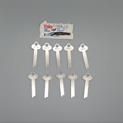 10x Yale R3951 1/4 Key Blanks Flat Steel NOS 3