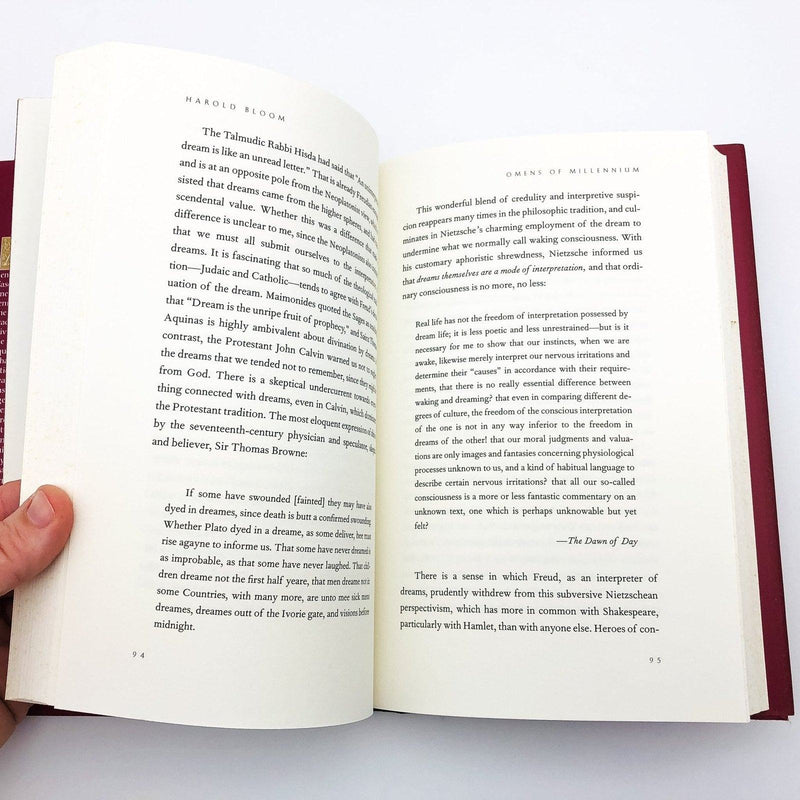 Omens of Millennium Hardcover Harold Bloom 1996 Dreams Gnosticism Religion 9