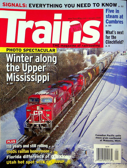 Trains Magazine January 2016 Vol 76 No 1 Winter Along The Upper Mississippi