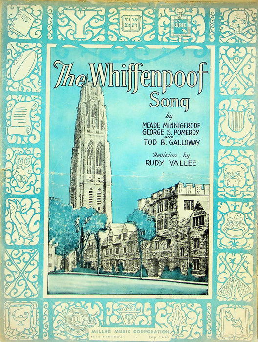 The Whiffenpoof Song Sheet Music Minnigerode Pomeroy Galloway Vocal Piano 1936 1