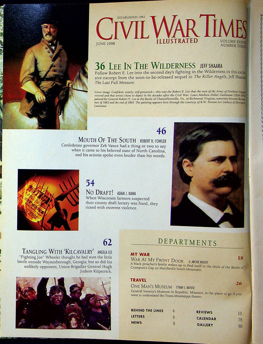 Civil War Times Magazine June 1998 Vol XXXVII 3 Lee in the Wilderness 2