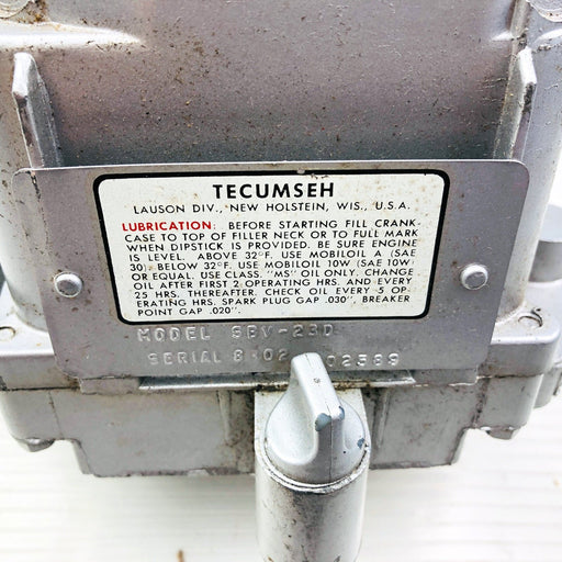 Tecumseh SBV-23D Engine Short Block Vertical Shaft Genuine OEM New Old Stock 2