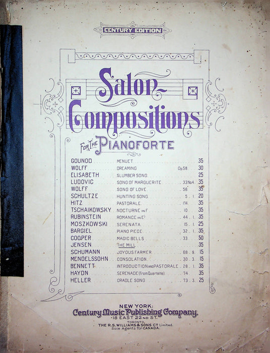 The Mill A Jensen Vintage Sheet Music Piano Op17 No3 Salon Compositions 1930s 1