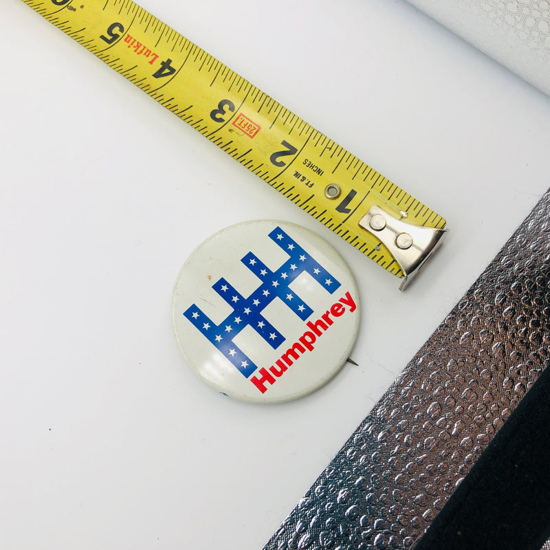 Vintage Hubert Humphrey Button 2" Presidential Candidate Politician Adcraft Pin