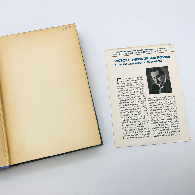 Victory Through Air Power Hardcov Major Alexander P De Seversky 1942 1st Edition 6