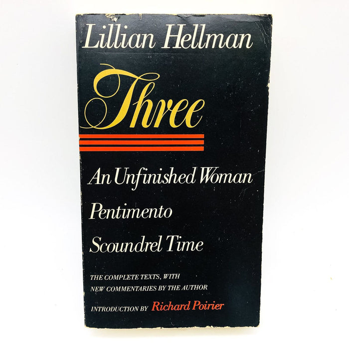 Three An Unfinished Woman Paperback Lillian Hellman 1979 Pentimento Scoundrel 1