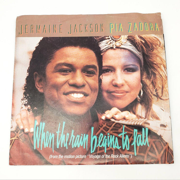 Jermaine Jackson When The Rain Begins To Fall Single Record Curb Records 1984 1